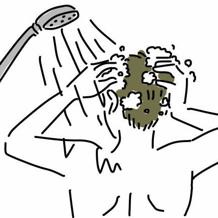 朝シャン